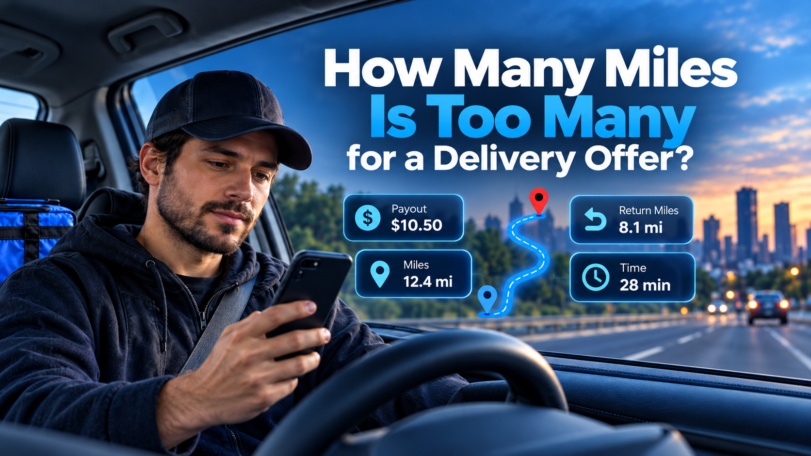 Long highway drive for a single delivery order with mileage adding up